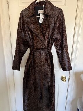 Nour Hammour Althea Supple Ponyhair Coat - Deep-Leopard